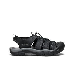 Men's Newport Leather Sandal | Black/Steel Grey