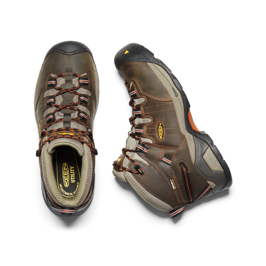 Men's Detroit XT Waterproof Boot (Soft Toe) | Black Olive/Leather Brown - Image 4