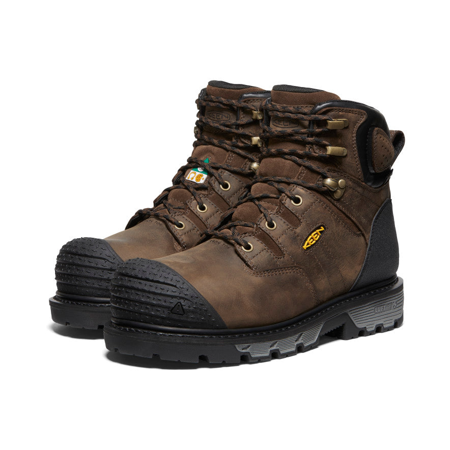Men's CSA Camden 6 Waterproof Boot (Carbon Toe) | Dark Earth/Black - Image 2