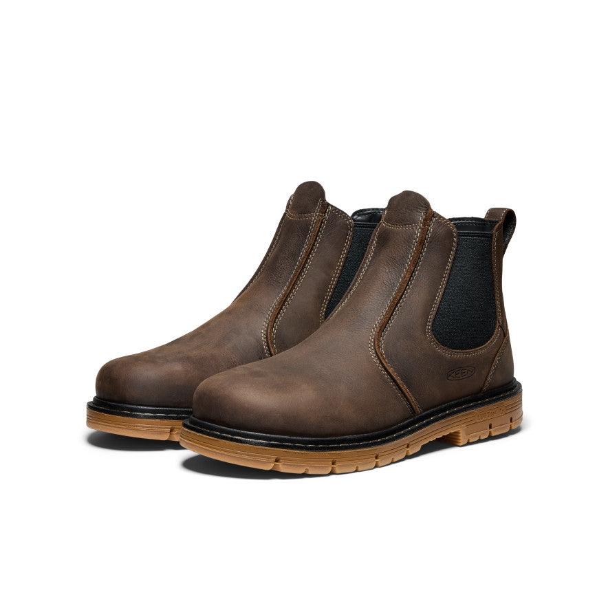 Men's San Jose Chelsea 90° Heel Boot (Aluminum Toe) | Cascade Brown/Gum - Image 2